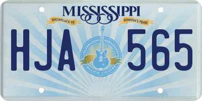 MS license plate HJA565