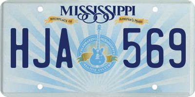 MS license plate HJA569