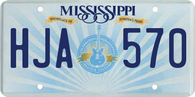 MS license plate HJA570