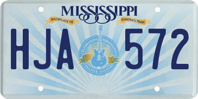 MS license plate HJA572