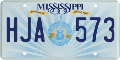 MS license plate HJA573