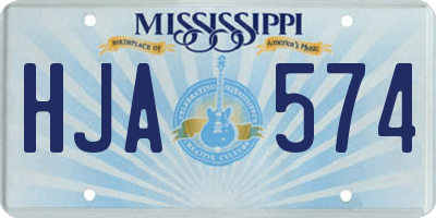 MS license plate HJA574
