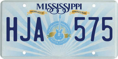 MS license plate HJA575