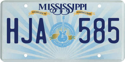 MS license plate HJA585