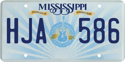 MS license plate HJA586