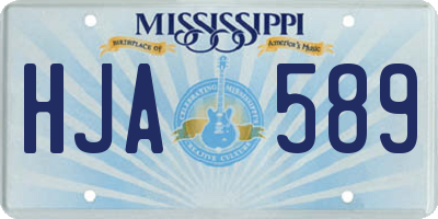 MS license plate HJA589