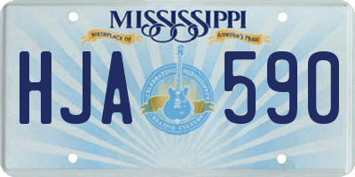 MS license plate HJA590