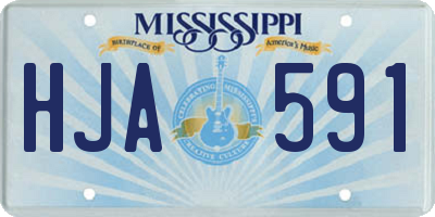 MS license plate HJA591