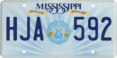 MS license plate HJA592