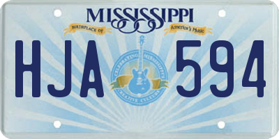 MS license plate HJA594