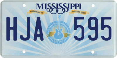 MS license plate HJA595