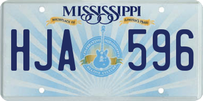 MS license plate HJA596
