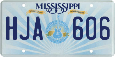 MS license plate HJA606