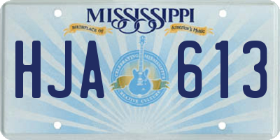 MS license plate HJA613