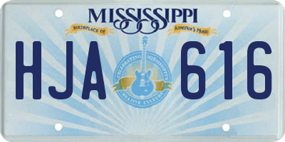 MS license plate HJA616