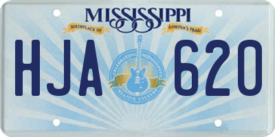 MS license plate HJA620