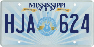 MS license plate HJA624