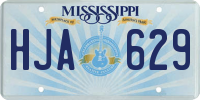 MS license plate HJA629