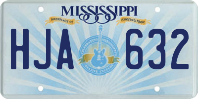 MS license plate HJA632