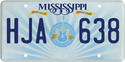 MS license plate HJA638