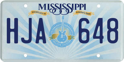 MS license plate HJA648