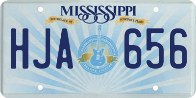 MS license plate HJA656