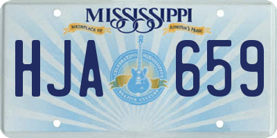 MS license plate HJA659