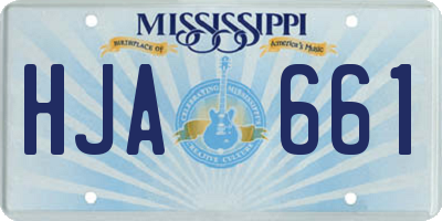 MS license plate HJA661