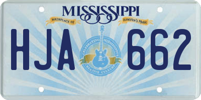 MS license plate HJA662
