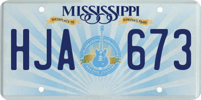 MS license plate HJA673