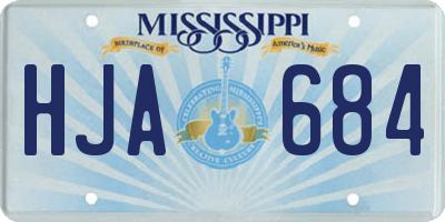 MS license plate HJA684