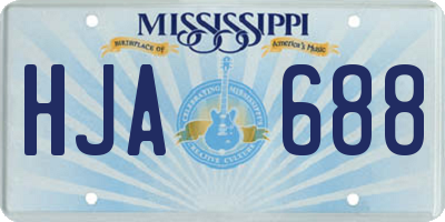 MS license plate HJA688