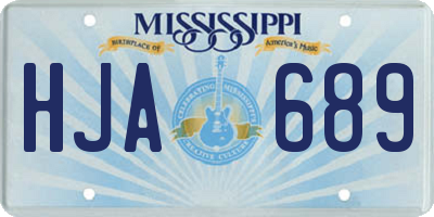 MS license plate HJA689
