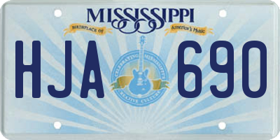 MS license plate HJA690