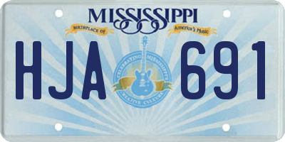 MS license plate HJA691