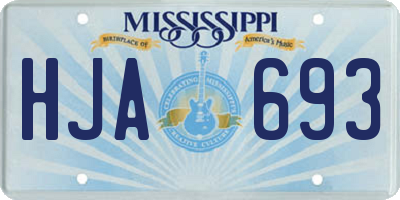 MS license plate HJA693