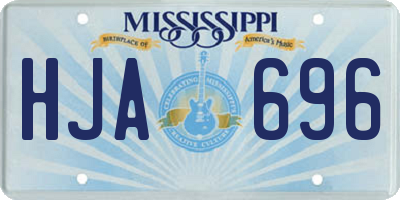 MS license plate HJA696