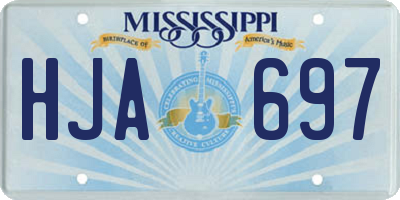 MS license plate HJA697