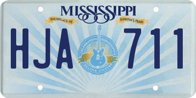 MS license plate HJA711