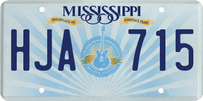 MS license plate HJA715