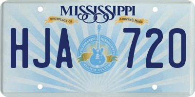 MS license plate HJA720
