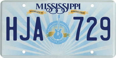 MS license plate HJA729