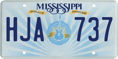 MS license plate HJA737