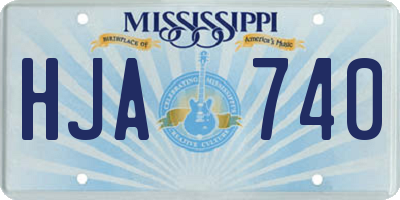 MS license plate HJA740