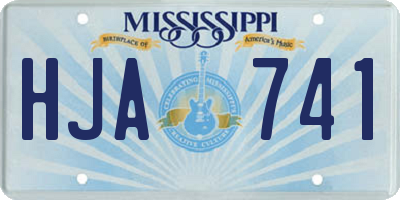 MS license plate HJA741
