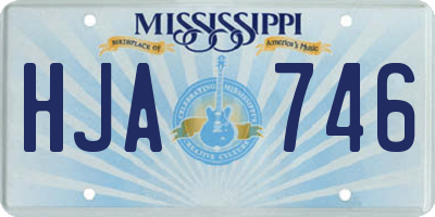 MS license plate HJA746