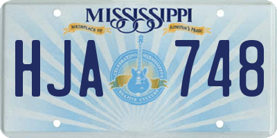 MS license plate HJA748