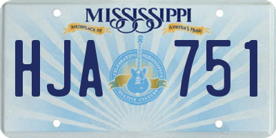 MS license plate HJA751