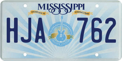 MS license plate HJA762