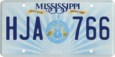 MS license plate HJA766
